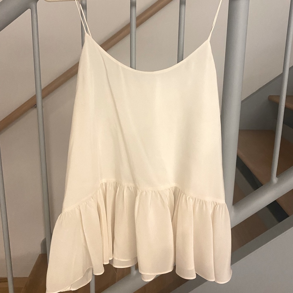 Club Monaco silk peplum top